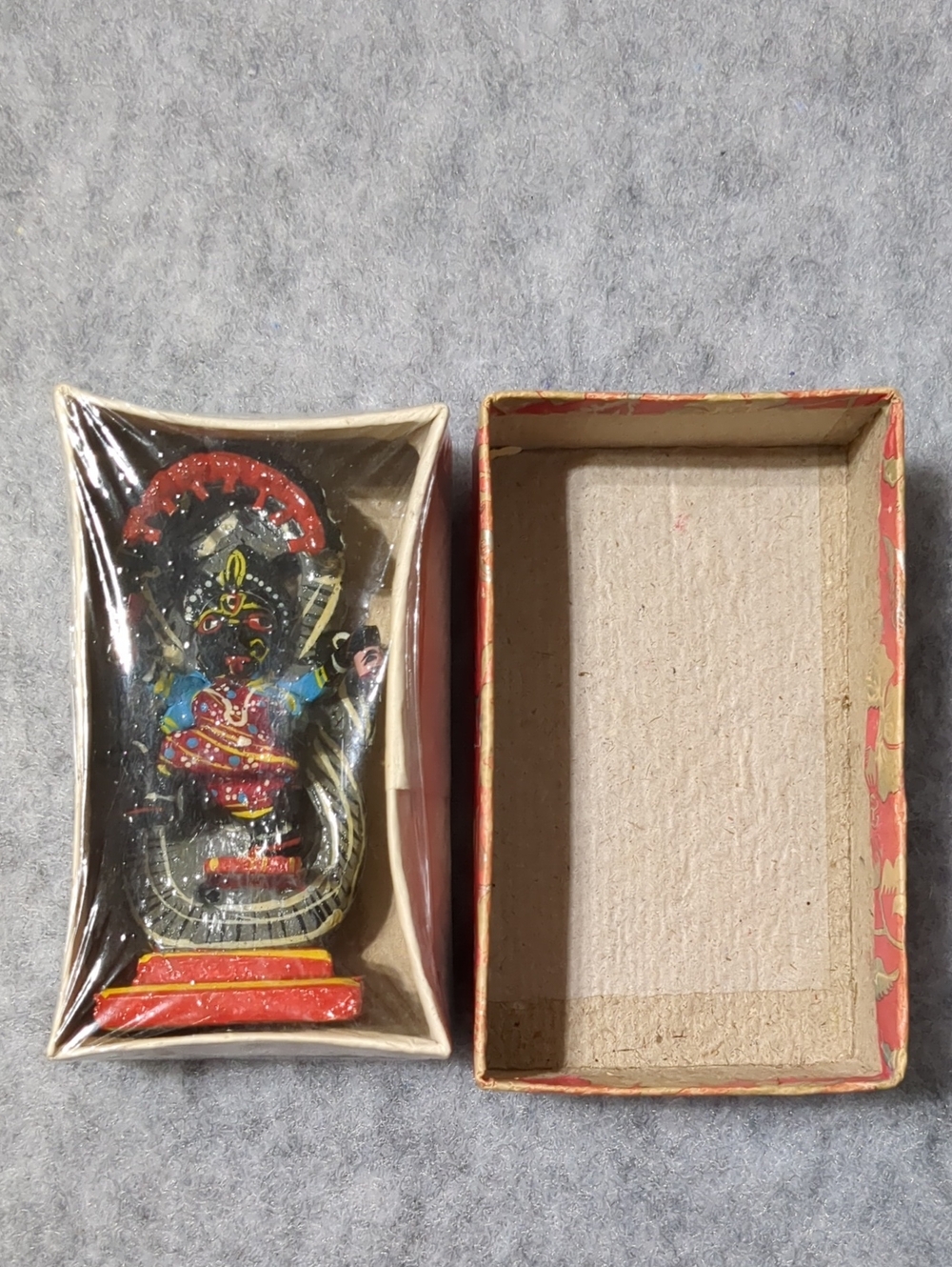 Hindu Deity Figure Kali Black Goddess Mini Handmade 4 Arms NIB